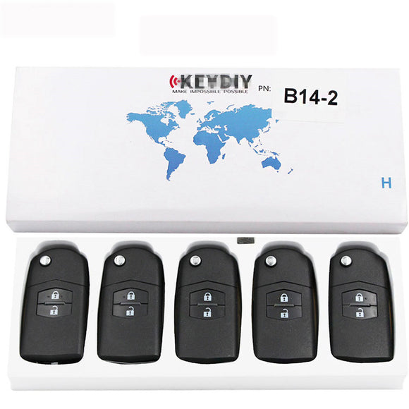 5pcs KD B14-2 Universal Remote Control Key 2 Button (KEYDIY B Series)