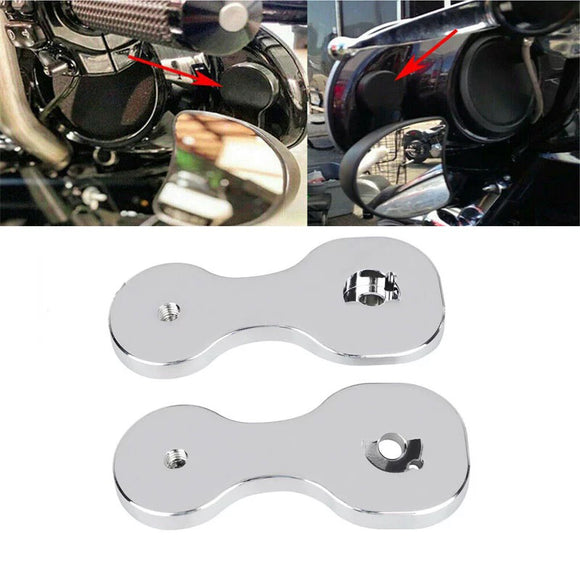 Chrome-Rearview-Mirror-Bracket-Adapter-for-Harley-Touring-Electra-Street-Glide-2014-2021
