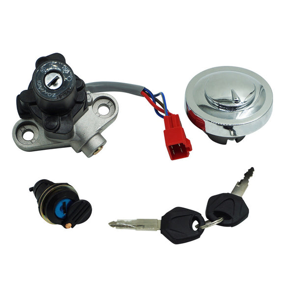 Ignition-Switch-Fuel-Cap-Seat-Lock-Keys-for-Yamaha-V-STAR-650-1100-1999-2016