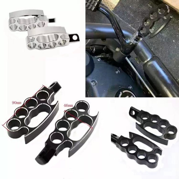 Motorcycle-Foot-Pegs-Footrest-for-Harley-Dyna-Sportster-Softail-Cat-Prints-Style