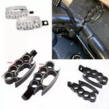Motorcycle-Foot-Pegs-Footrest-for-Harley-Dyna-Sportster-Softail-Cat-Prints-Style
