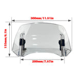 Motorcycle-Windshield-Extension-Adjustable-Spoiler-Deflector-for-Honda-PCX125-PCX150-PCX160-Forza-Z-Faze-Silver-Wing-GT-ABS