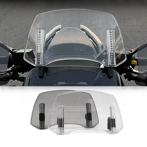 Motorcycle-Windshield-Extension-Adjustable-Spoiler-Deflector-for-Honda-PCX125-PCX150-PCX160-Forza-Z-Faze-Silver-Wing-GT-ABS