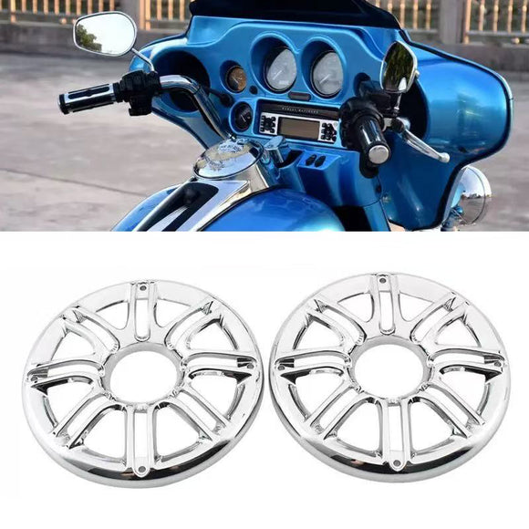 Plate-Brust-Speaker-Trim-Grill-Cover-For-Harley-for-Harley-Electra-Glide-1996-2013