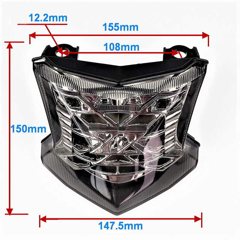 Plug-and-Play LED Tail Light For Kawasaki Z900 & Z650 2017-2025 | Super Bright Brake & Turn Signal | Clear Lens