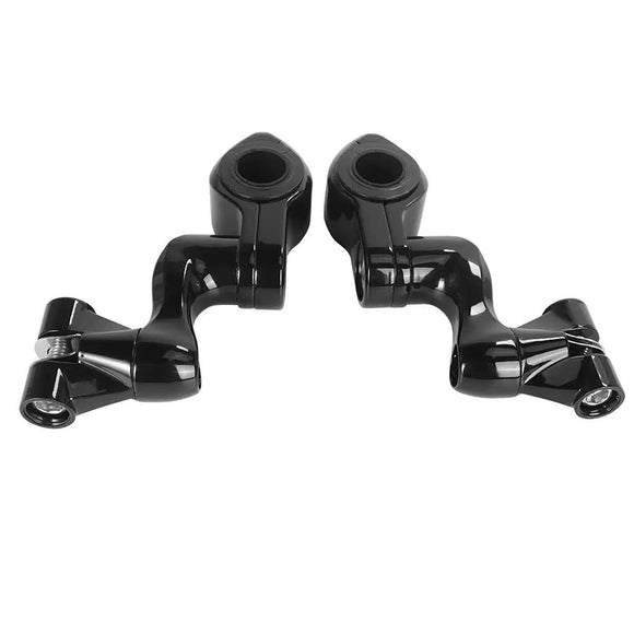 Universal-Highway-Front-Foot-Rest-Footpegs-Mount-Clamp-for-Harley