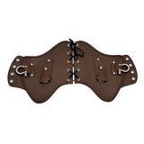 Universal-Leather-Side-Saddle-Heat-Shield-Deflector-for-Harley-Sportster-Dyna-Softail-Touring
