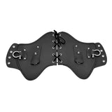 Universal-Leather-Side-Saddle-Heat-Shield-Deflector-for-Harley-Sportster-Dyna-Softail-Touring