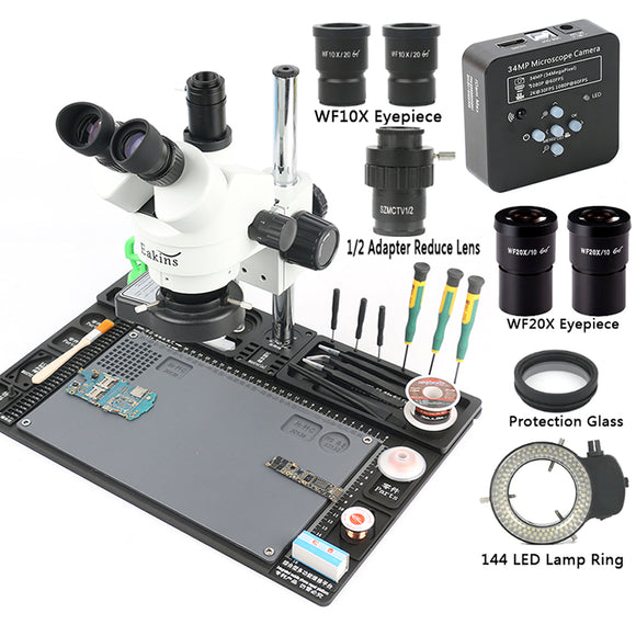 3.5-90X-simul-focal-Continuous-Zoom-Trinocular-Stereo-Microscope-Camera-34MP-2K-HDMI-Microscope-1/2-CTV-Adapter