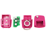 5pcs KD B01-3 Pink Color Luxury Style Universal Remote Control Key 3 Button (KEYDIY B Series)