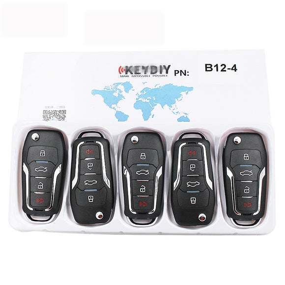 5pcs KD B12-4 Universal Remote Control Key 4 Button (KEYDIY B Series)