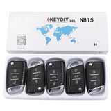 5pcs KEYDIY KD NB15 Universal Remote Control Key 3 Button (NB Series)
