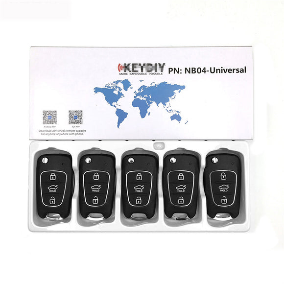5pcs KD NB04-Universal Multi-functional Remote Control Key 3 Button (KEYDIY NB Series)