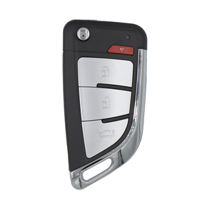 5pcs-XKKF20EN-Xhorse-Flip-Remote-Key-3+1-Buttons-Knife-Style-VVDI-Wire-Silver-Color