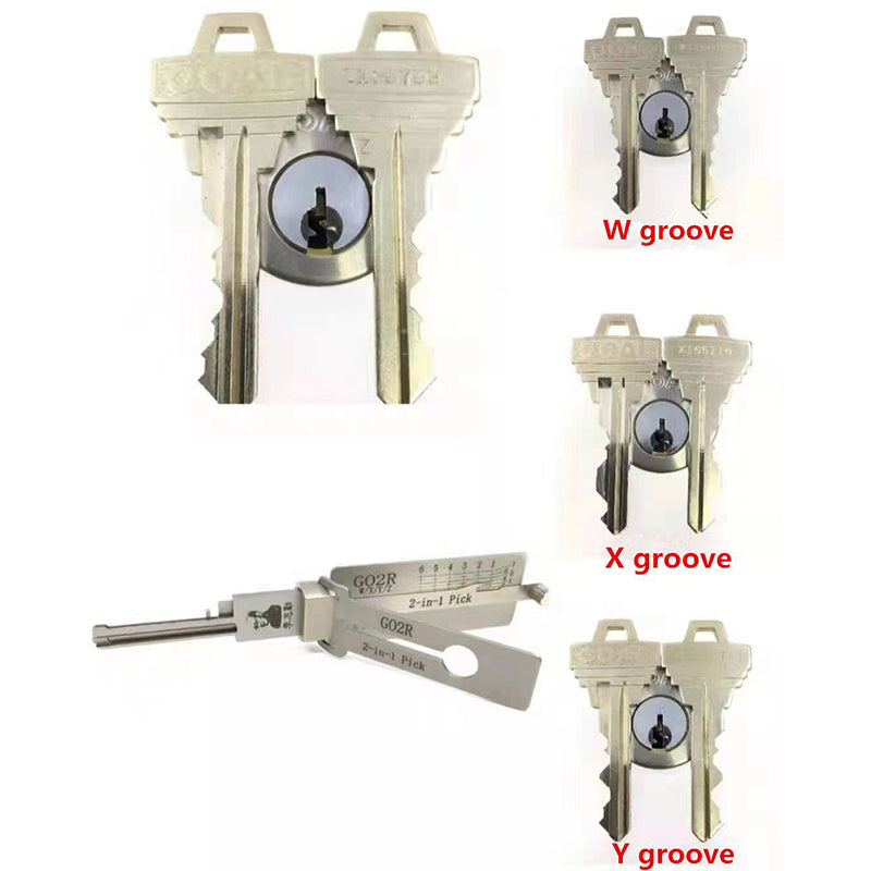 Original Lishi Residential Tools Decoder GO2R 2-in-1 Pick GOAL Keyway ...