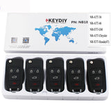 5pcs KD NB18 Universal Multi-functional Remote Control Key 4 Button (KEYDIY NB Series)