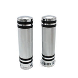 Chrome-Knurled-1"-Handlebars-Hand-Grips-for-Harley-Sportster-Touring-Softail