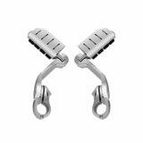 Chrome-Long-Highway-Foot-Pegs-Fit-For-Harley-Road-King-Street-Glide-1-1/4"-Bars