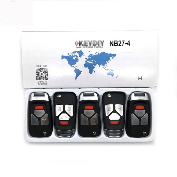 5pcs KD NB27-4 Universal Multi-functional Remote Control Key 3 Button (KEYDIY NB Series)