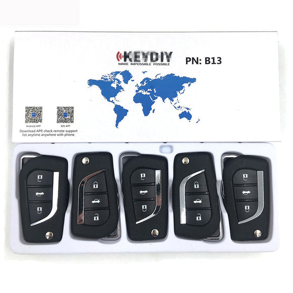 5pcs KD B13 Universal Remote Control Key 3 Button (KEYDIY B Series)