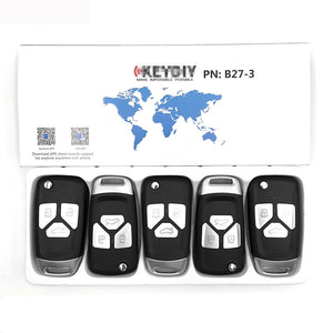 5pcs KD B27-3 Universal Remote Control Key 3 Button (KEYDIY B Series)