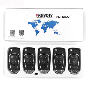 5pcs KD NB22 Universal Multi-functional Remote Control Key 4 Button (KEYDIY NB Series)