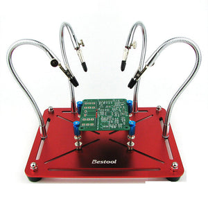 Helping-Hands-Soldering-Station-Tool-PCB-Circuit-Board-Holder-Fixed-Clips-with-4-Flexible-Universal-Arms