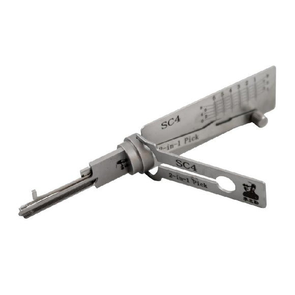Original Lishi SC4 2-in-1 Lock Pick Decoder 6-Pin - Schlage Keyway Tool