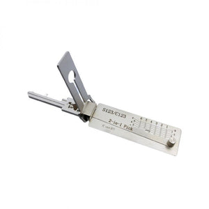 Original Lishi S123 / C123 Residential Commercial 2-in-1 Lock Pick Decoder Schlage Keyway Tool—Anti Glare