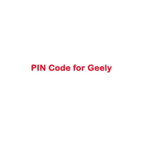 PIN Code Calculation Service for Geely