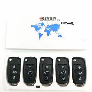 5pcs KD B02-A6L Universal Remote Control Key 3 Button (KEYDIY B Series)