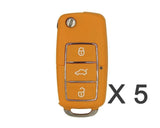 XKB505EN Xhorse VVDI2 VVDI Key Tool Wire Remote Key 3 Button Orange Color