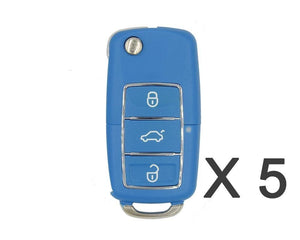 XKB503EN Xhorse VVDI2 VVDI Key Tool Wire Remote Key 3 Button Blue Color