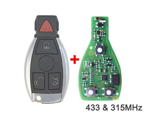 2pcs Xhorse Mercedes BGA Chrome 433-315MHz Remote Key 4 Buttons